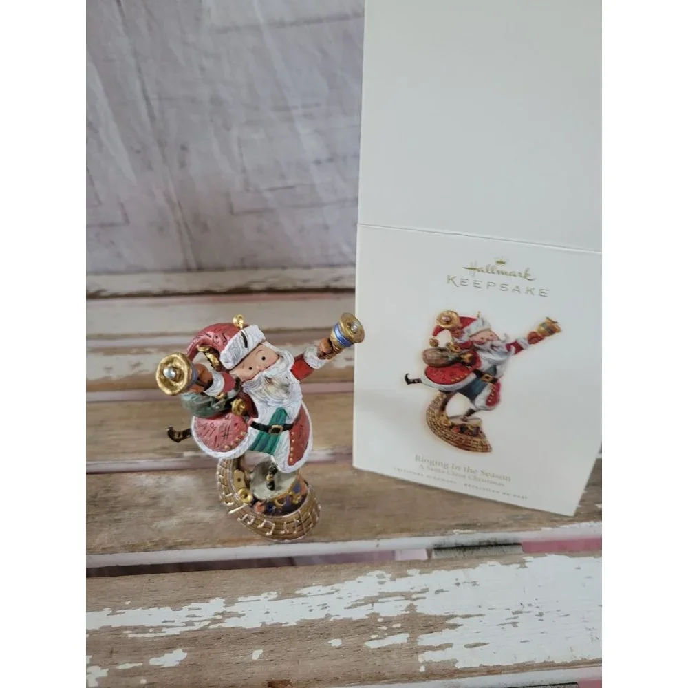 Hallmark ringing in the season Santa Claus 2008 ornament bell music Xmas holiday